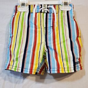 Izod baby boys stripe swim trunks